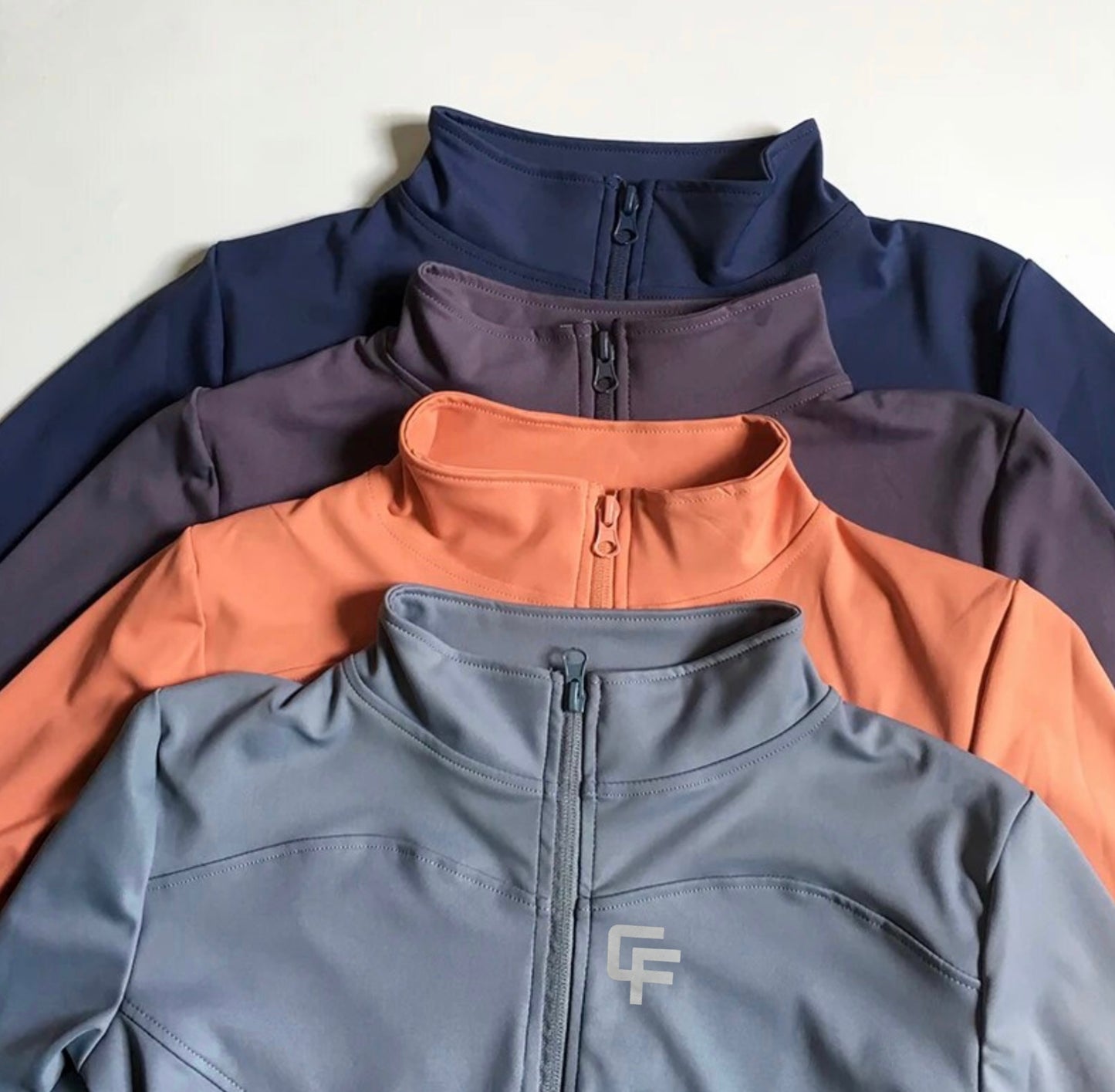 Breathable Athletic Zip Up Jacket w/ Thumb Holes