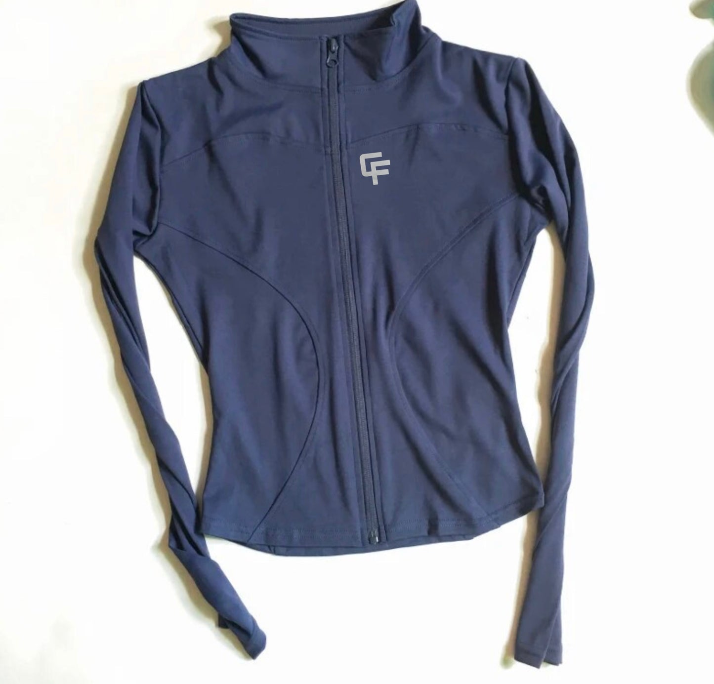 Breathable Athletic Zip Up Jacket w/ Thumb Holes